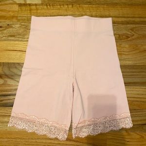 Lace Trim Biker Shorts